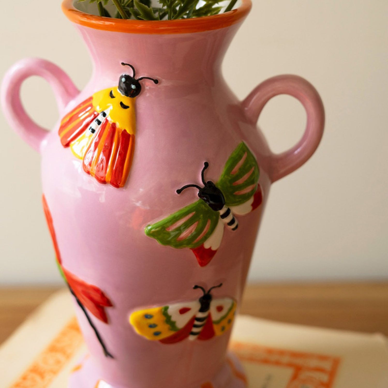 Butterfly and Moth Vase Set of 2
