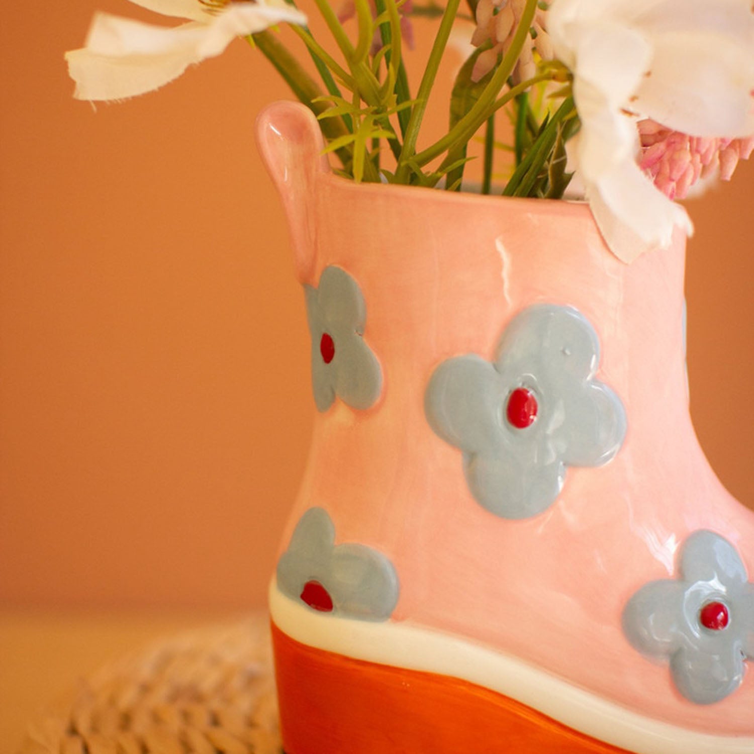 Rubber Boot Vase Set of 2