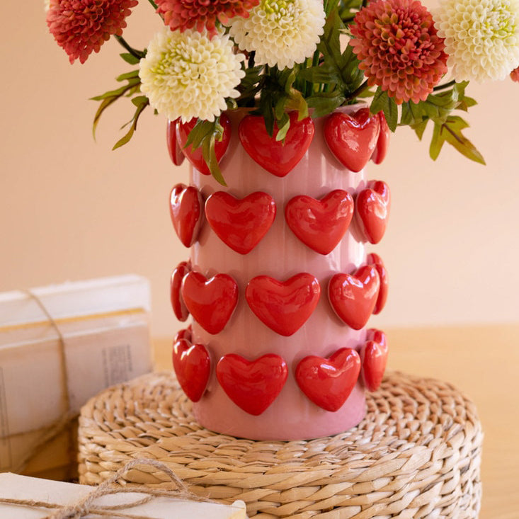 Ceramic Hearts Vase
