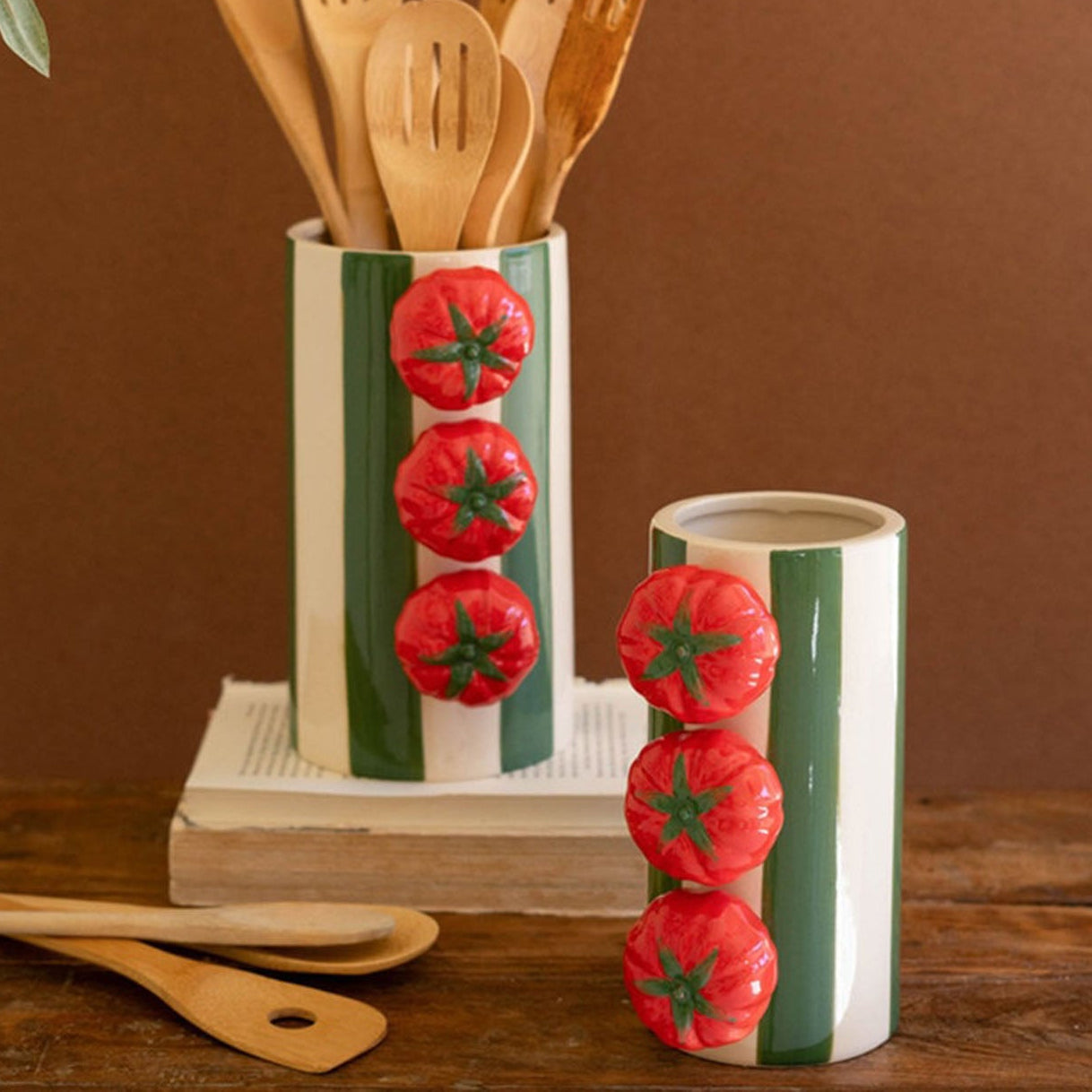 Tomatoe Striped Vase Set of 2