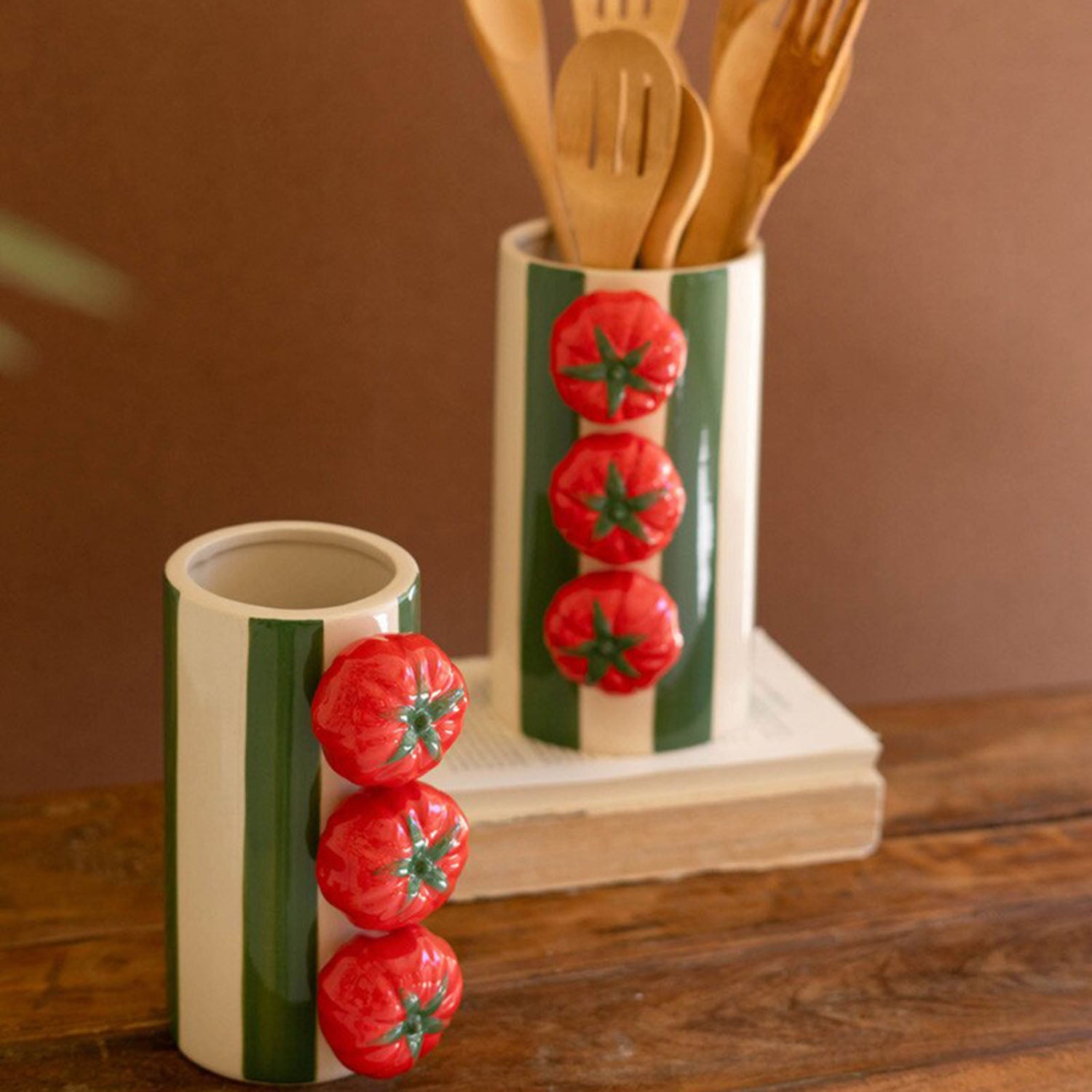Tomatoe Striped Vase Set of 2