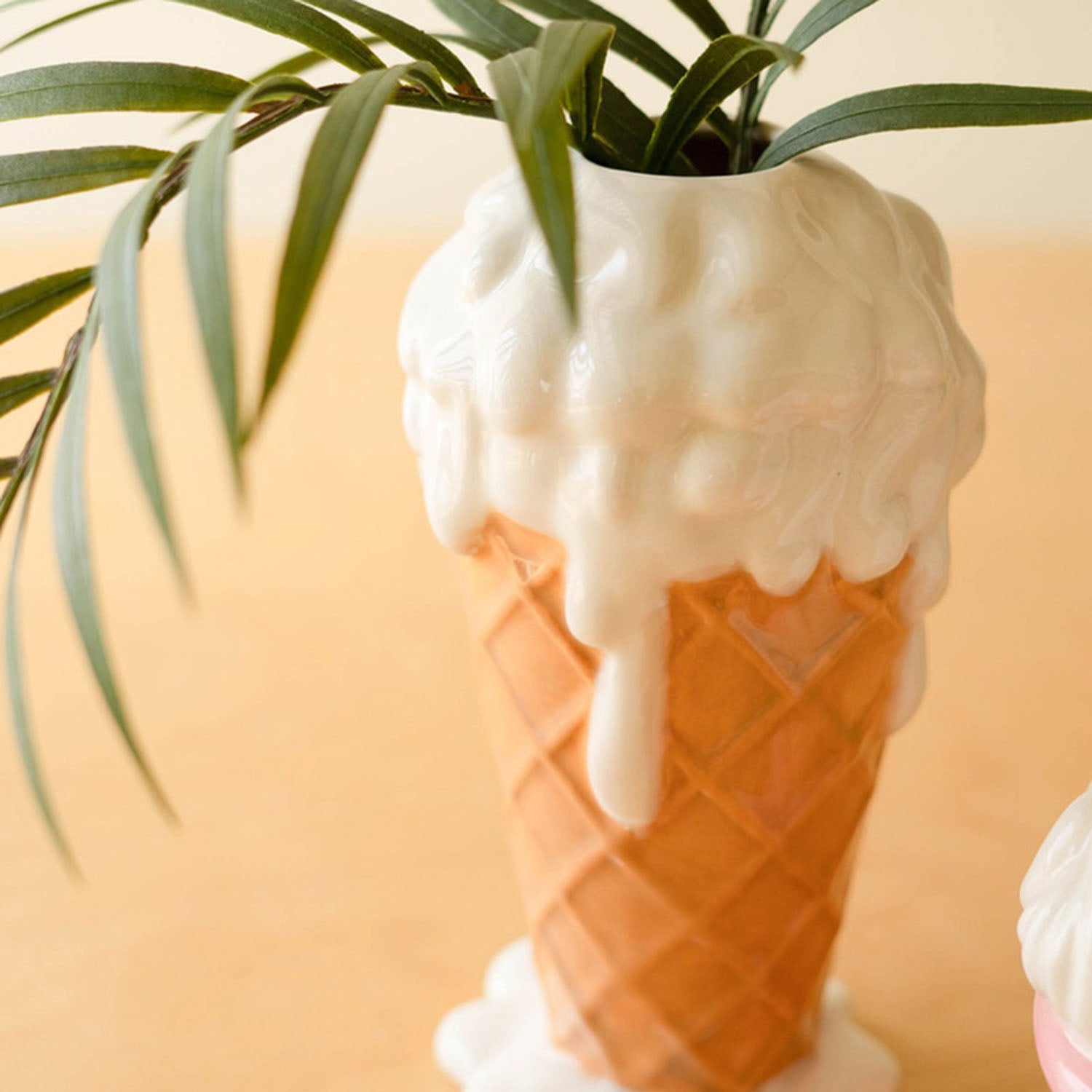 Vanilla Ice Cream Cone Vase