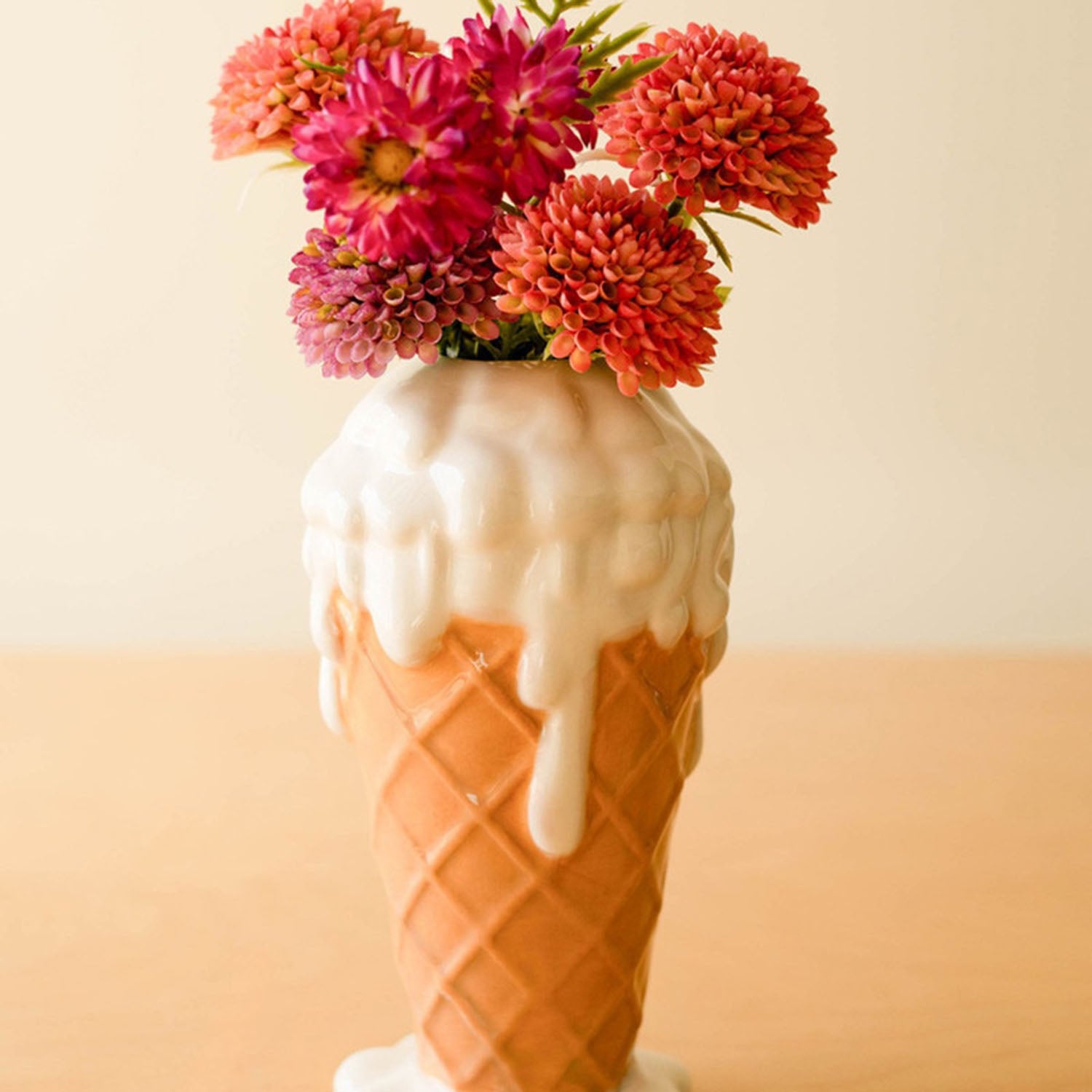 Vanilla Ice Cream Cone Vase
