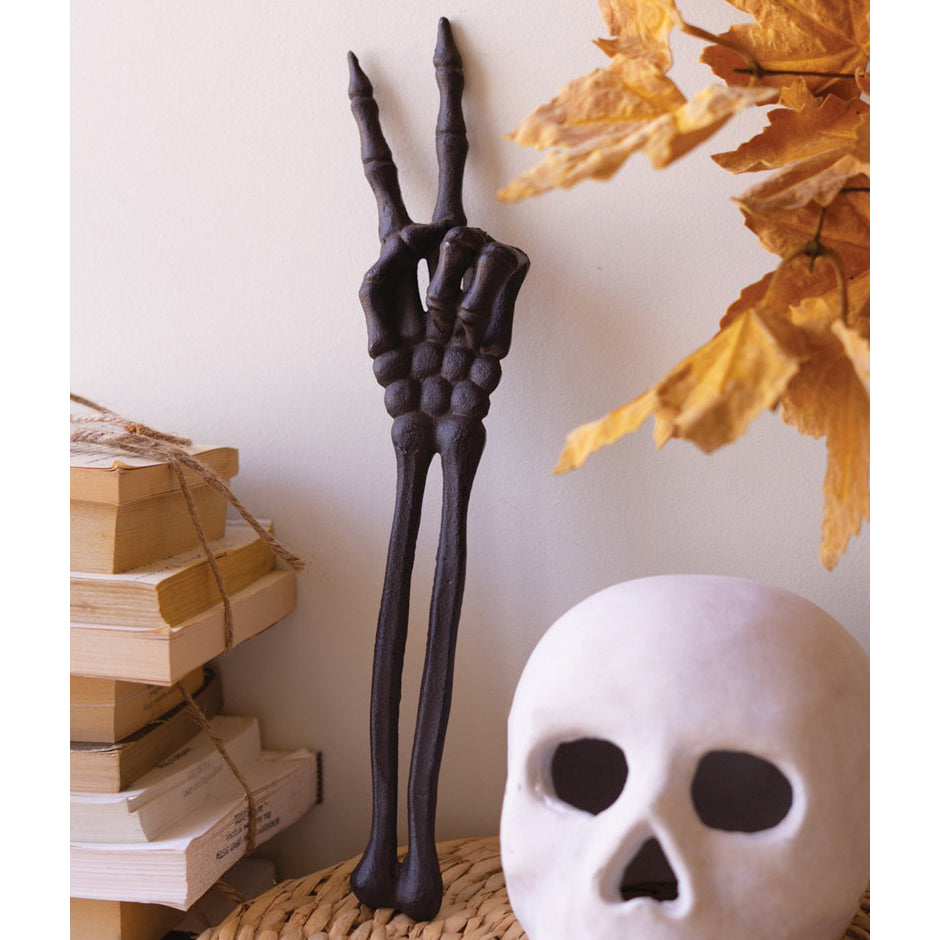 Cast Iron Skeleton Peace Arm