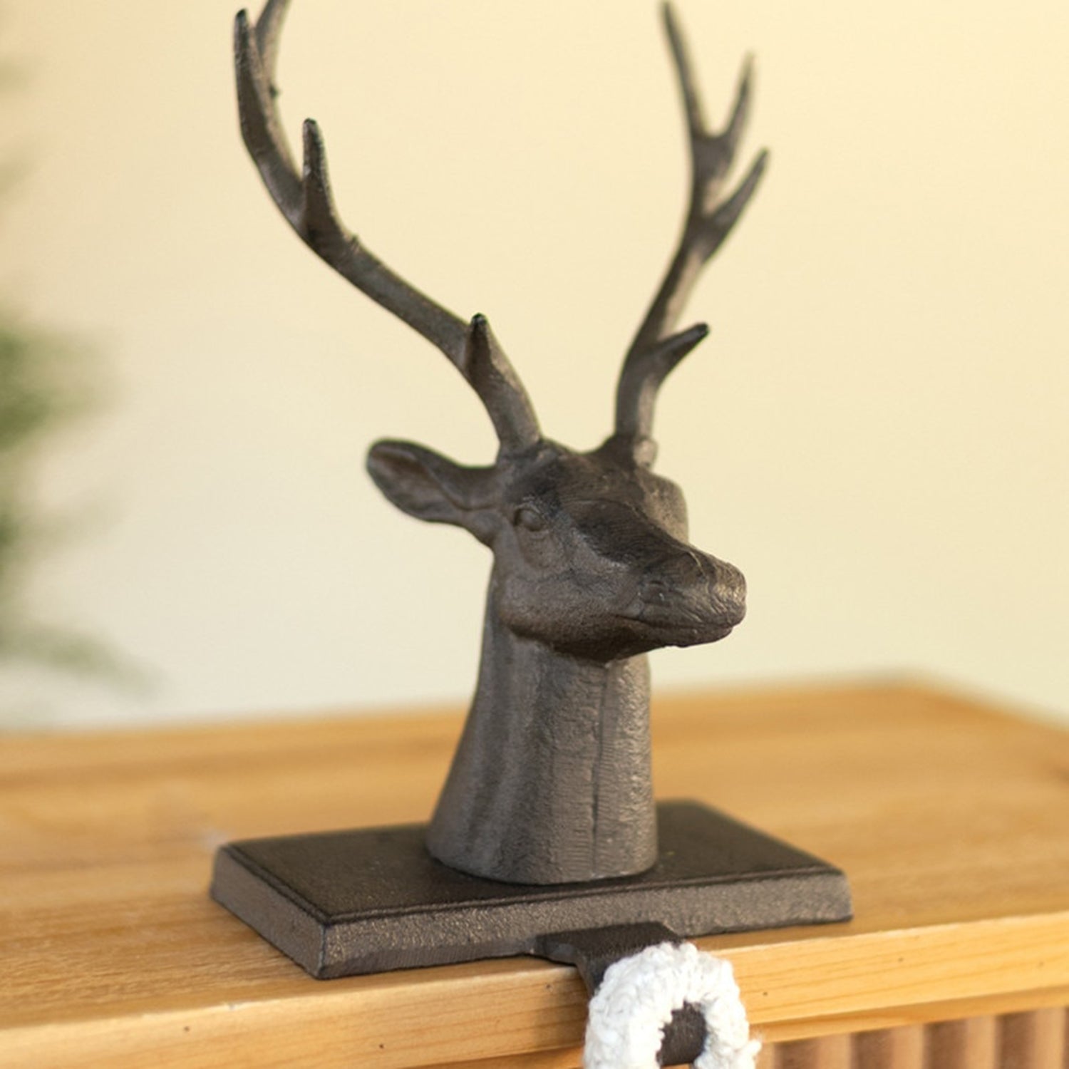 Cast Iron Deer Stocking Holder Set of 2