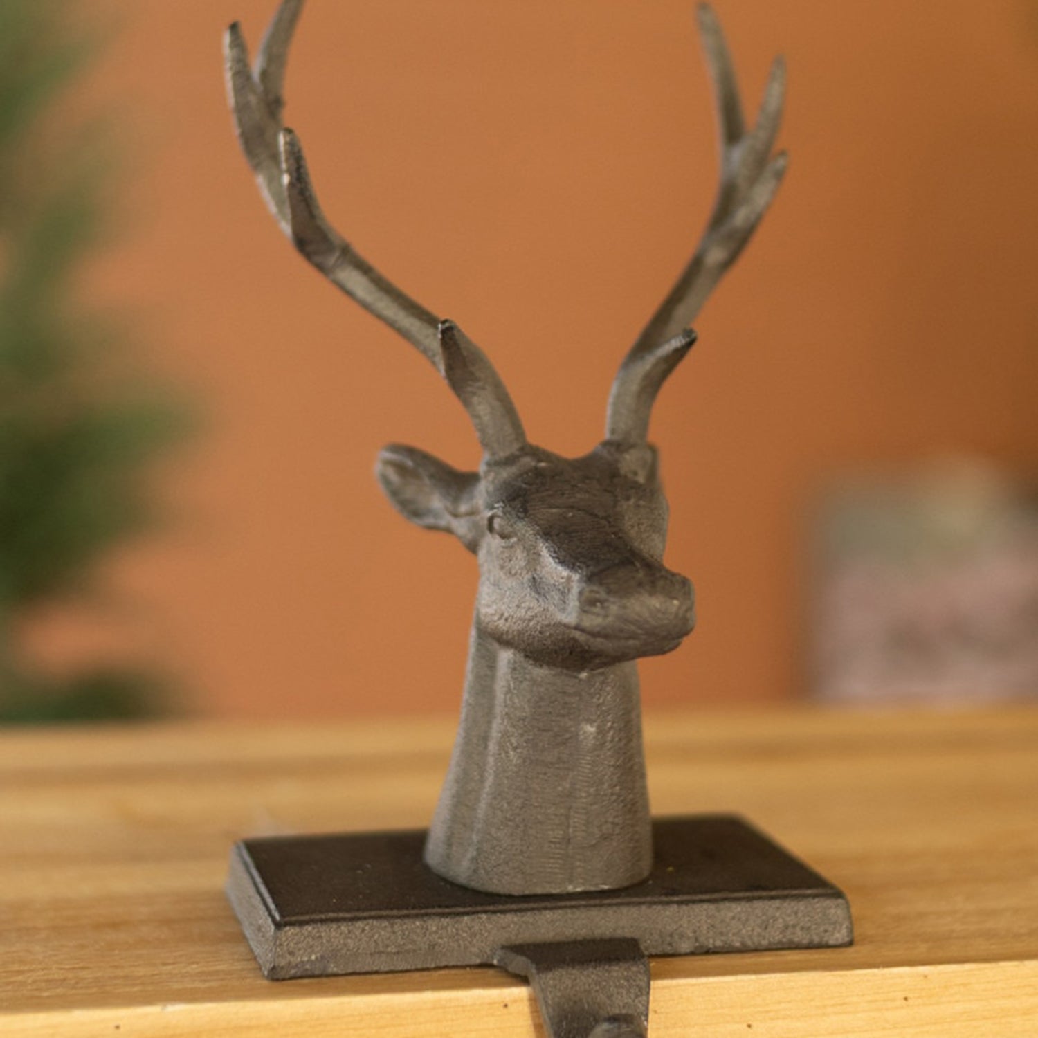 Cast Iron Deer Stocking Holder Set of 2
