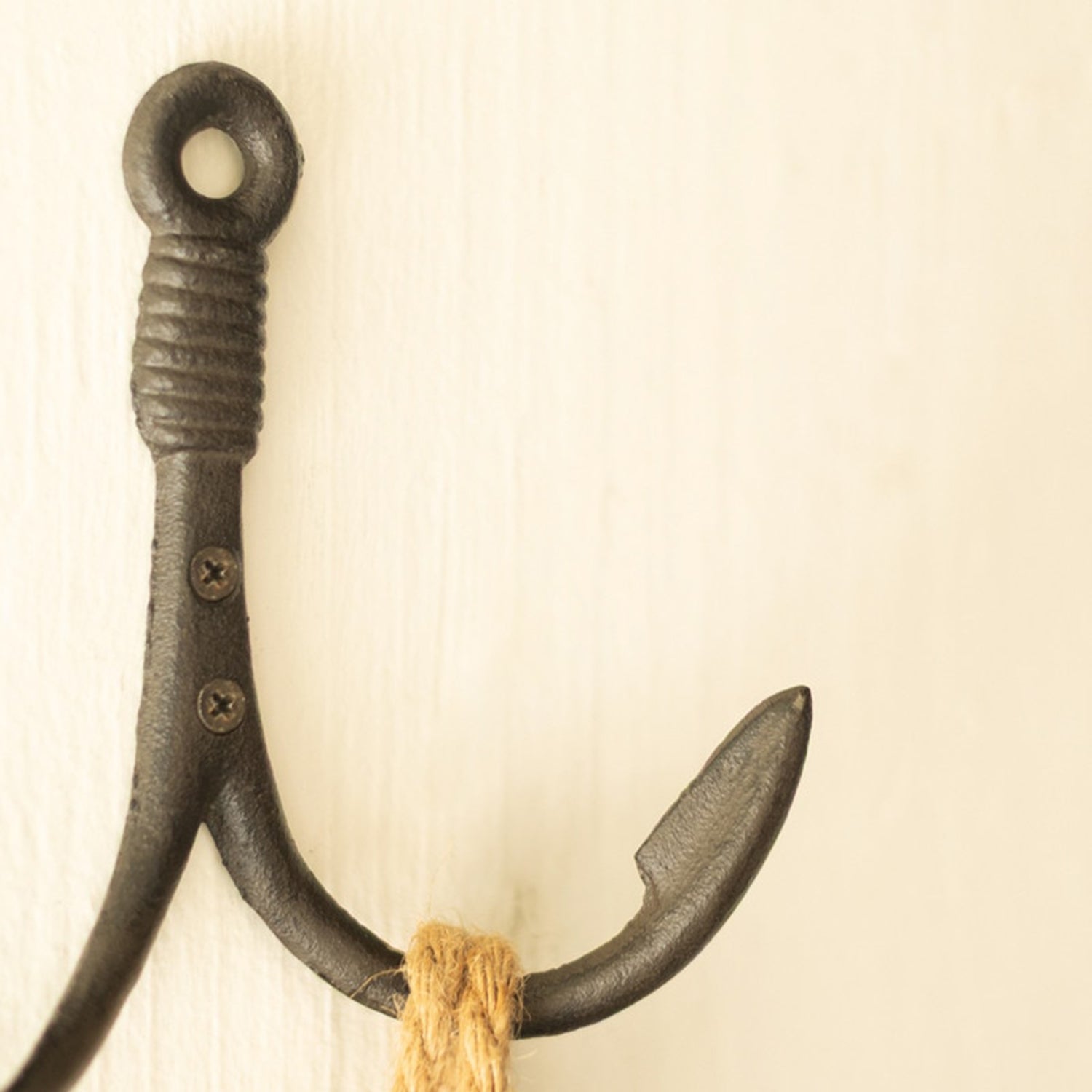 Cast Iron Fishing Hook Hanger Set of 6