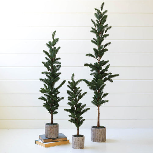 Pine Tree Faux Plant Set of 3