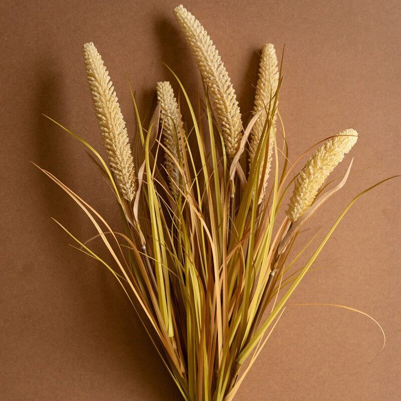 Grass Faux Plant Stem Set of 6