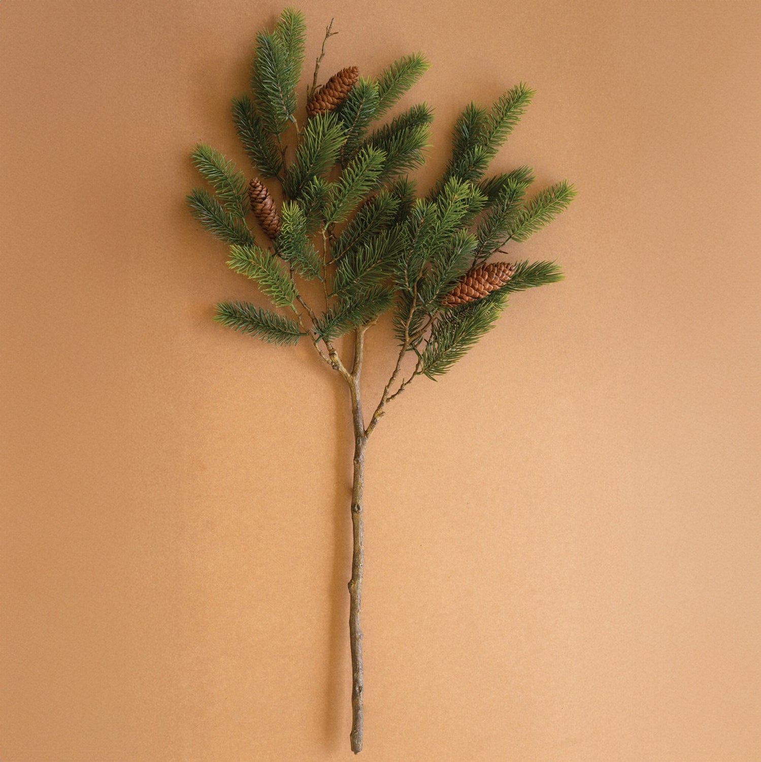 Fir Spray with Cones Faux Plant Stem Set of 4