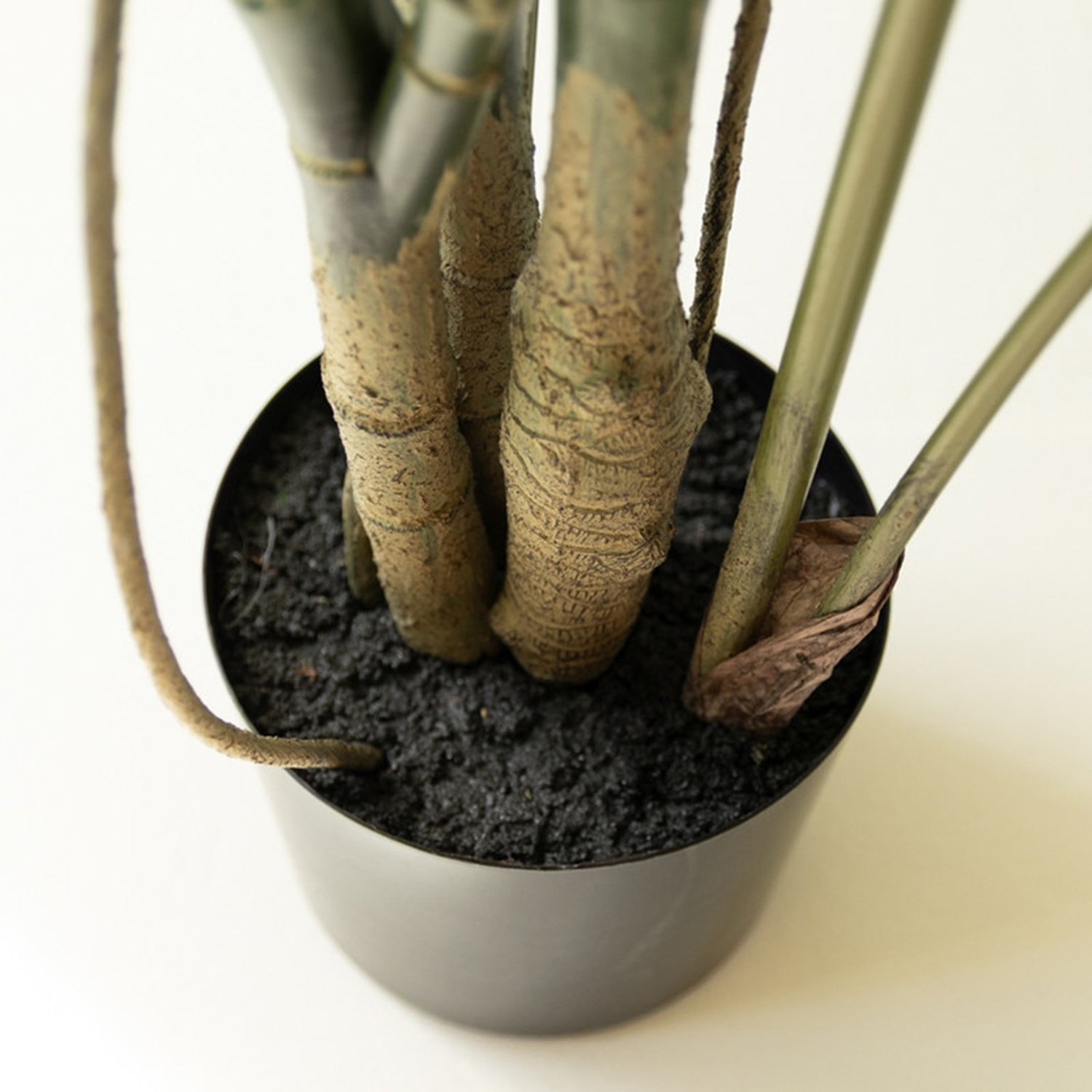 Artificial Potted Grand Monstera Tree in a Black Plastic Pot