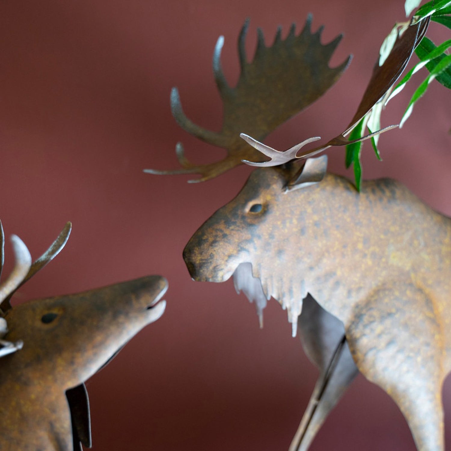 Rustic Metal Elk Sculpture