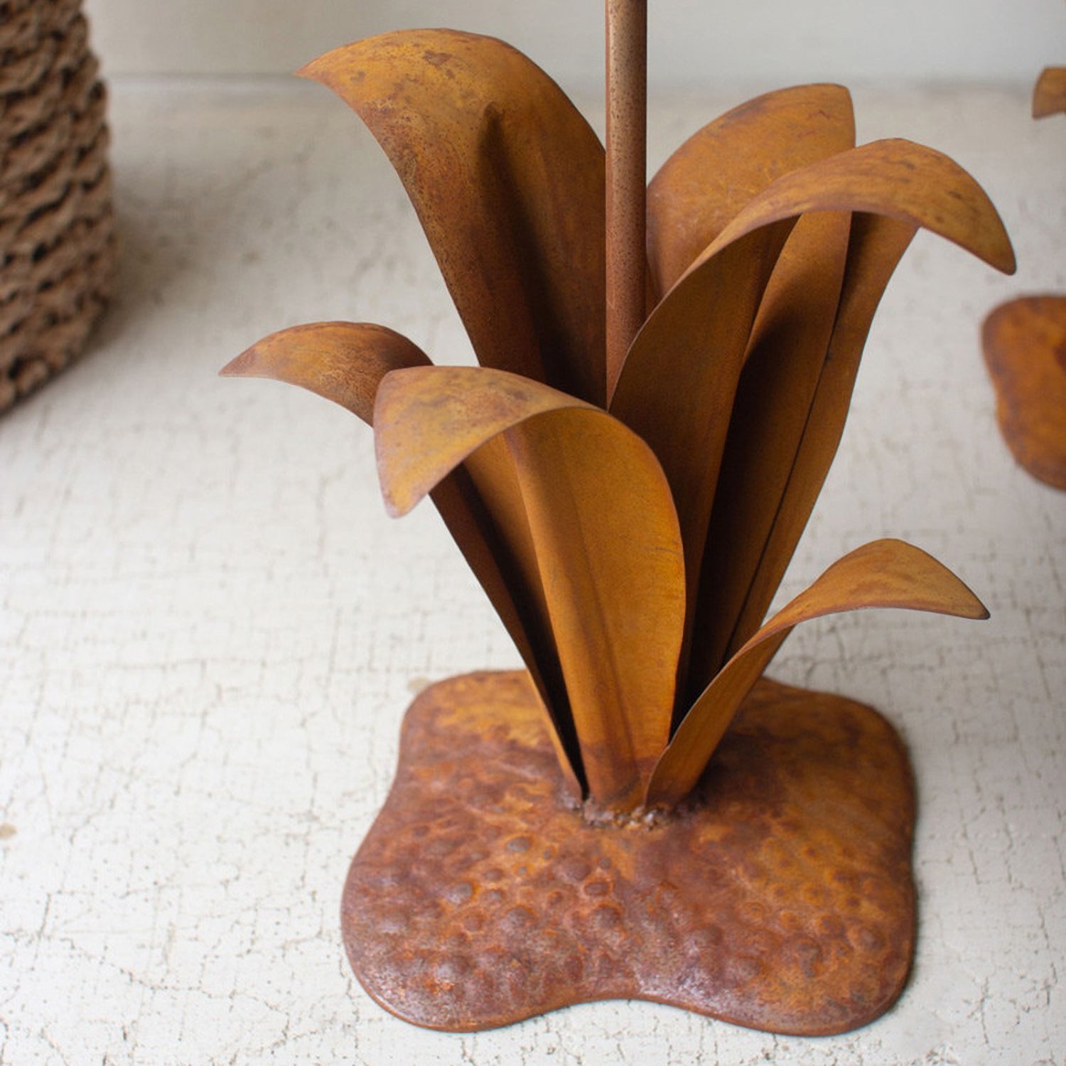 Rustic Metal Aloe Plant Set of 2