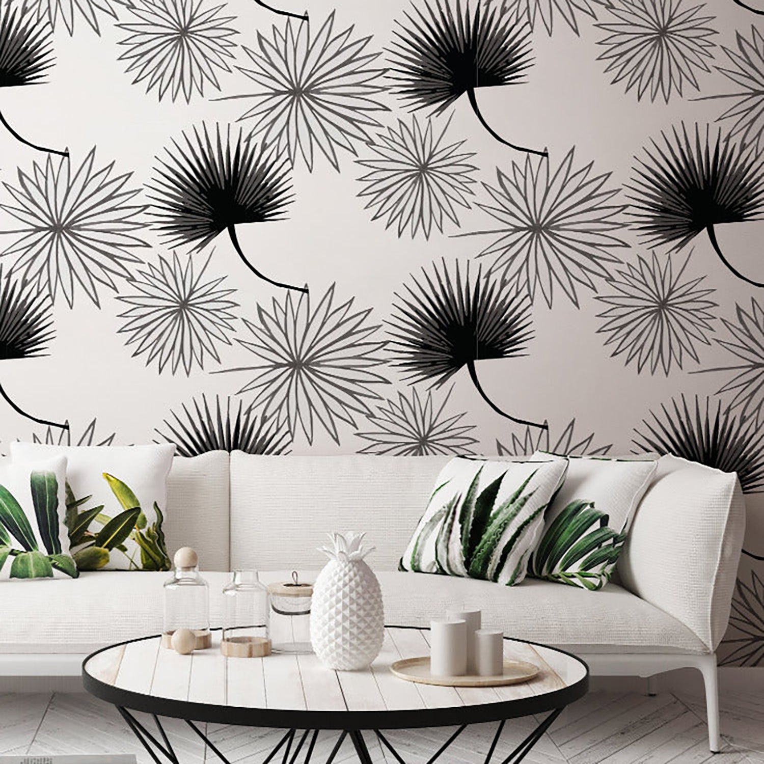 Mitchell Black Cabbage Palm Wallpaper
