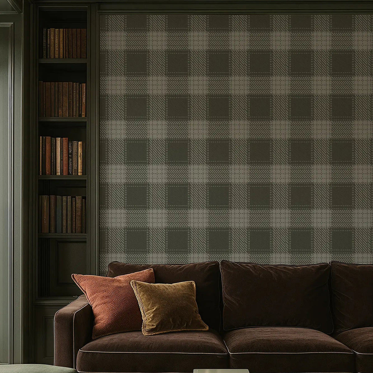 Mitchell Black Campers Plaid Wallpaper