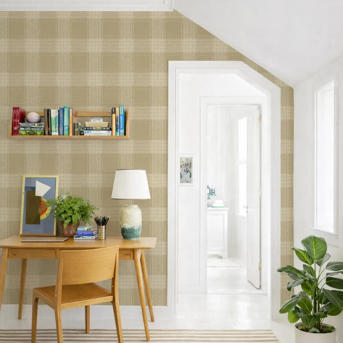 Mitchell Black Campers Plaid Wallpaper