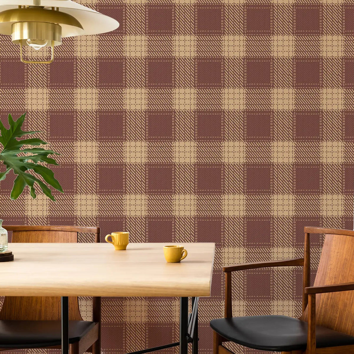 Mitchell Black Campers Plaid Wallpaper