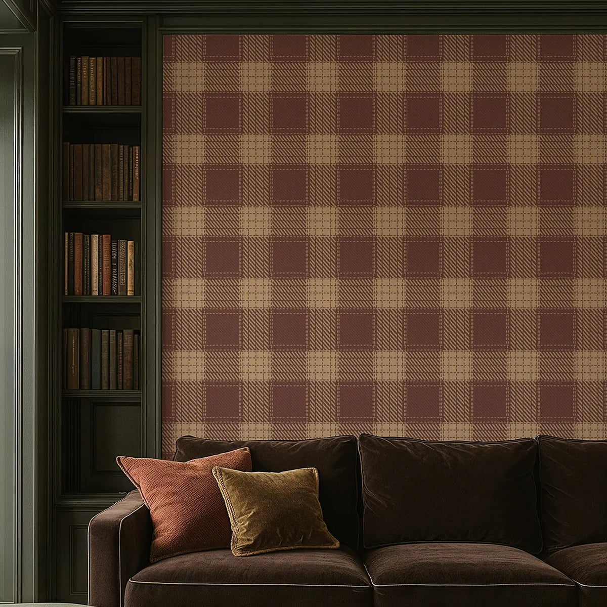 Mitchell Black Campers Plaid Wallpaper