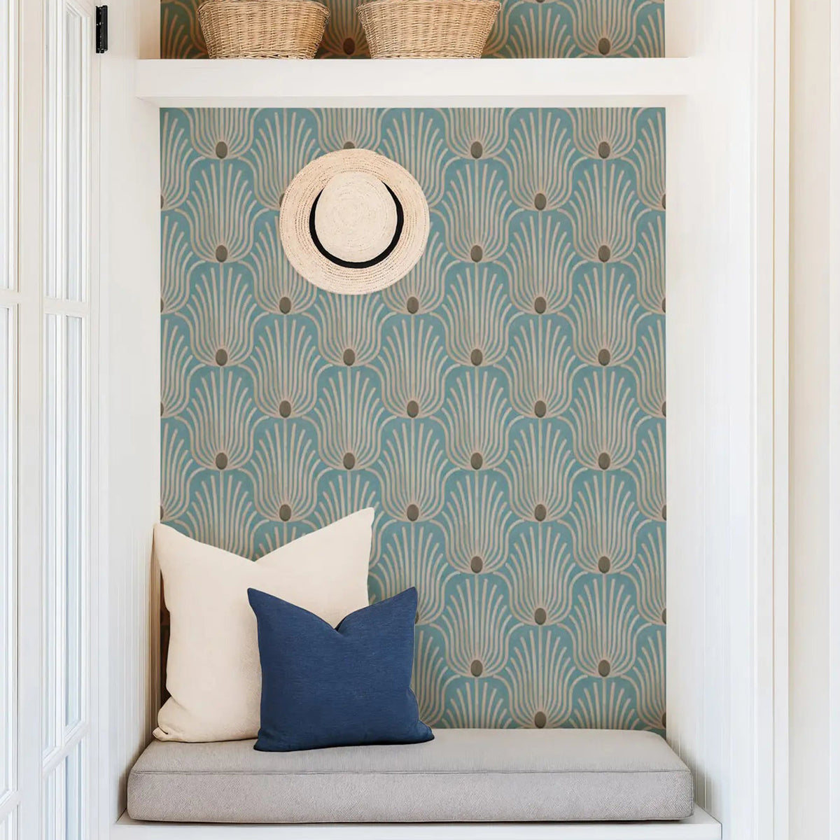 Mitchell Black Carlyle Feather Wallpaper