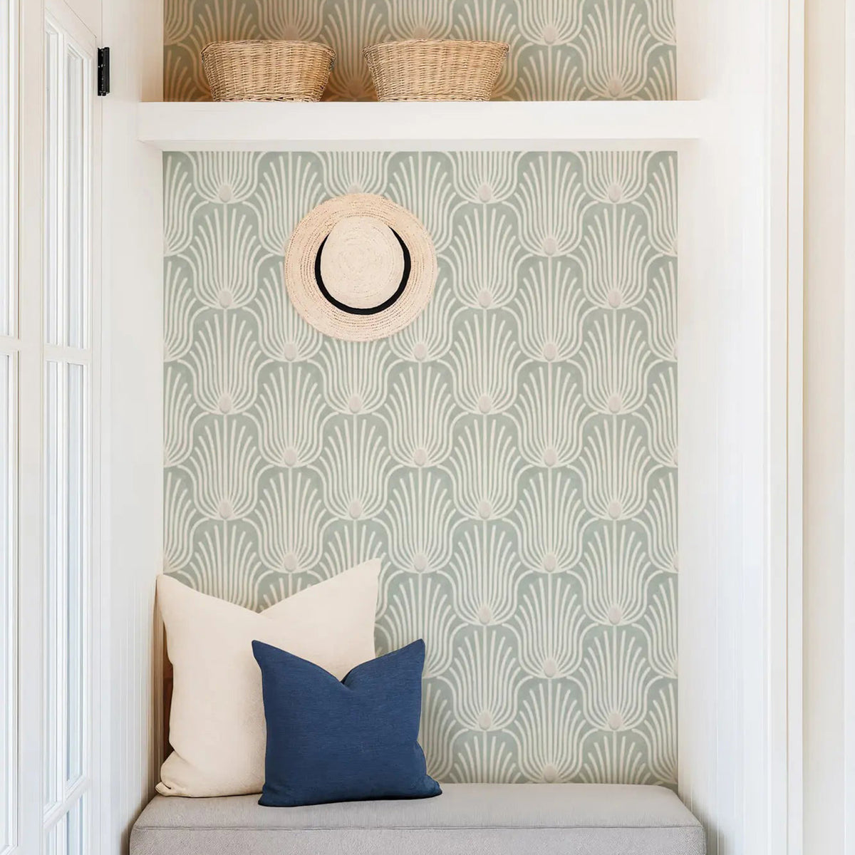 Mitchell Black Carlyle Feather Wallpaper
