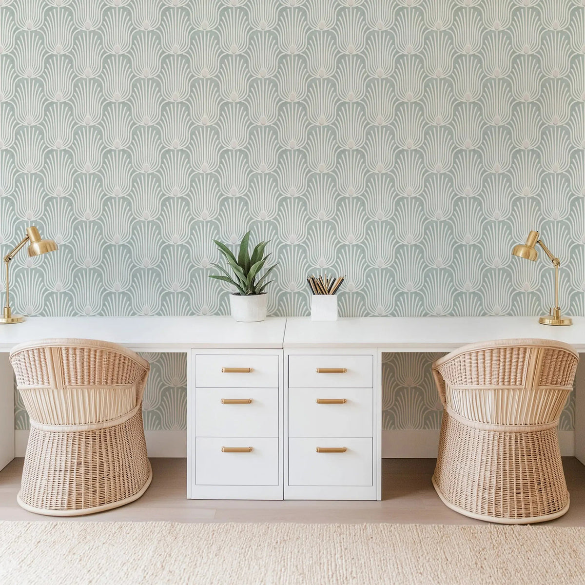 Mitchell Black Carlyle Feather Wallpaper