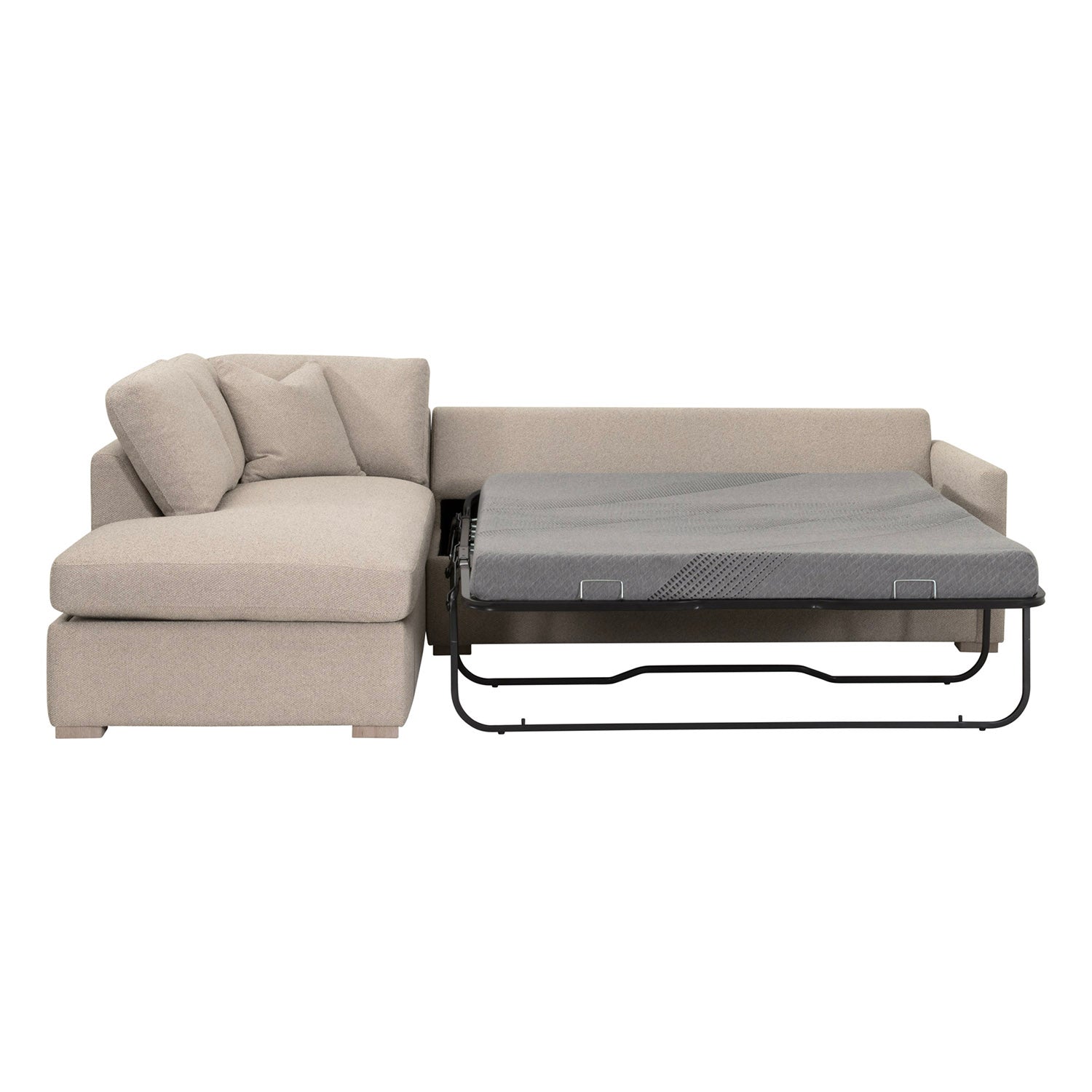 Clara 112in Slim Arm Sleeper Sectional Sofa