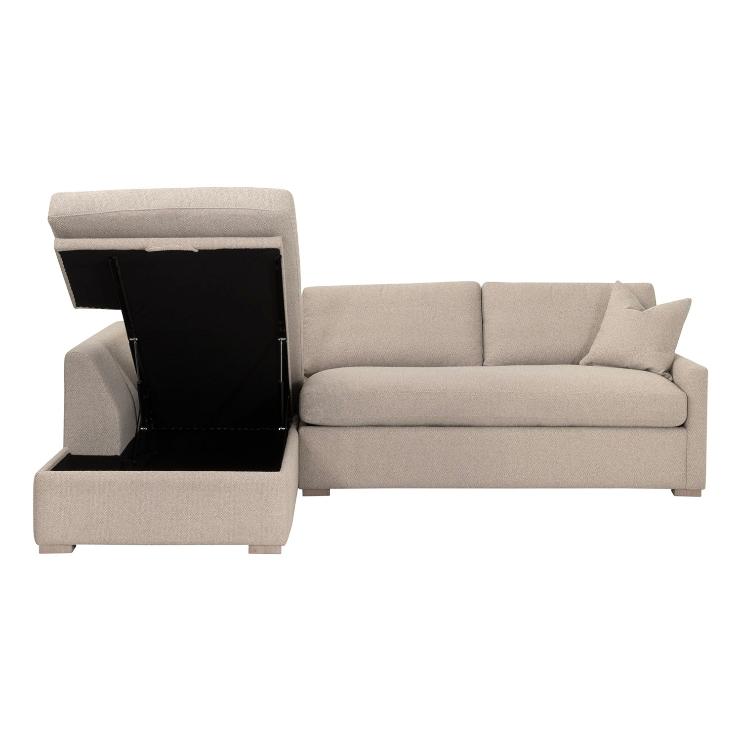 Clara 112in Slim Arm Sleeper Sectional Sofa