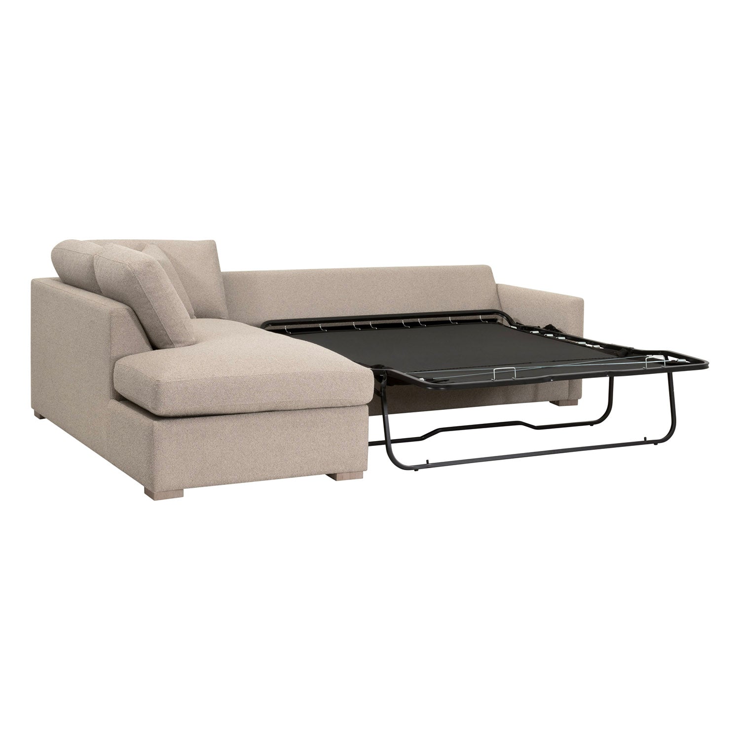 Clara 112in Slim Arm Sleeper Sectional Sofa