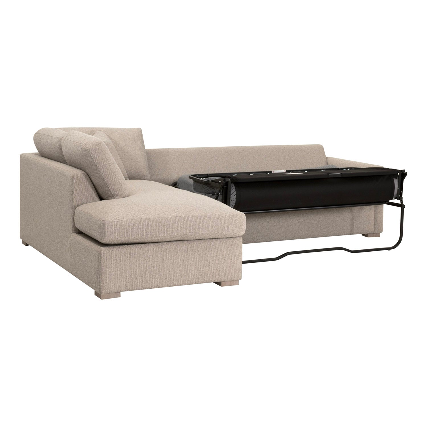 Clara 112in Slim Arm Sleeper Sectional Sofa