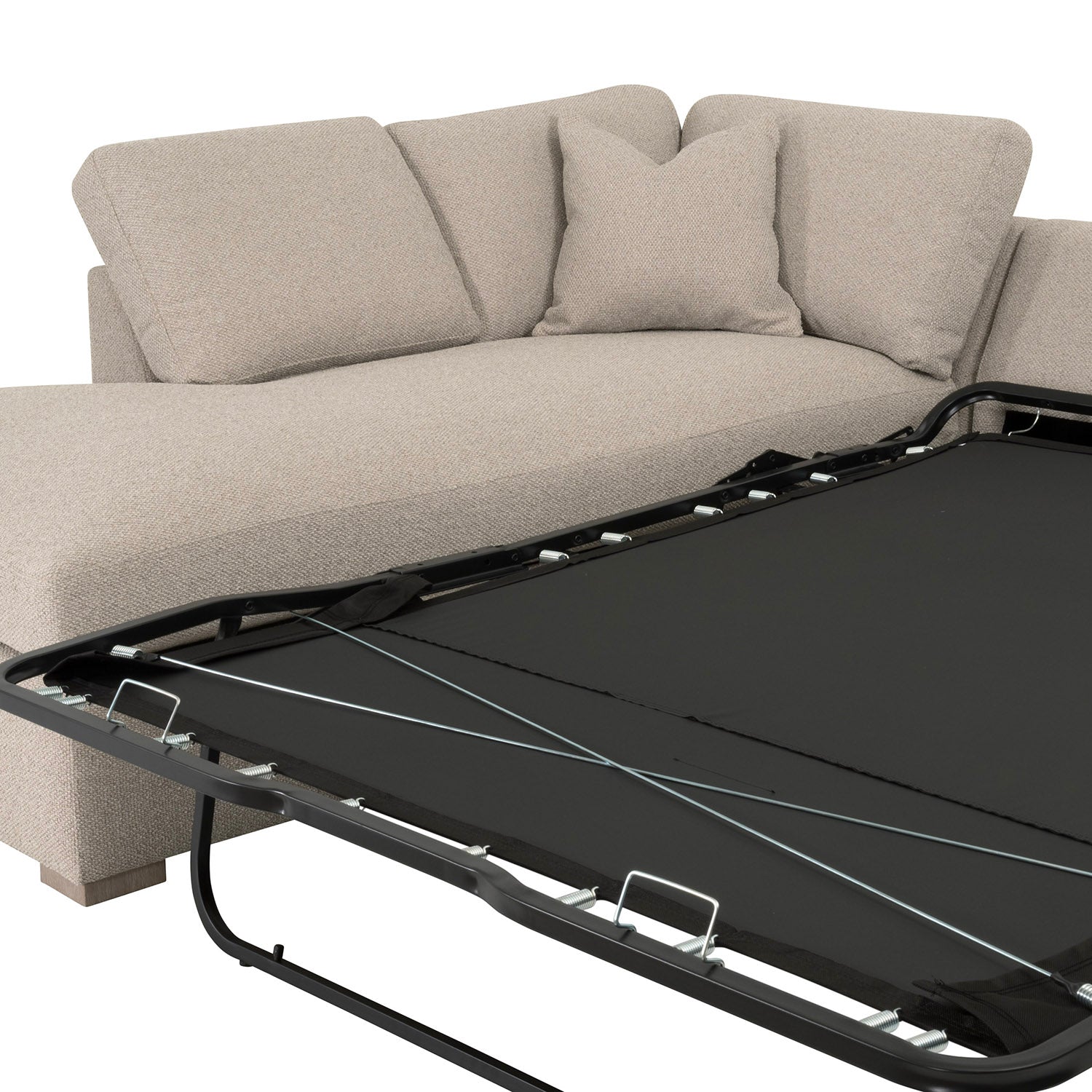 Clara 112in Slim Arm Sleeper Sectional Sofa