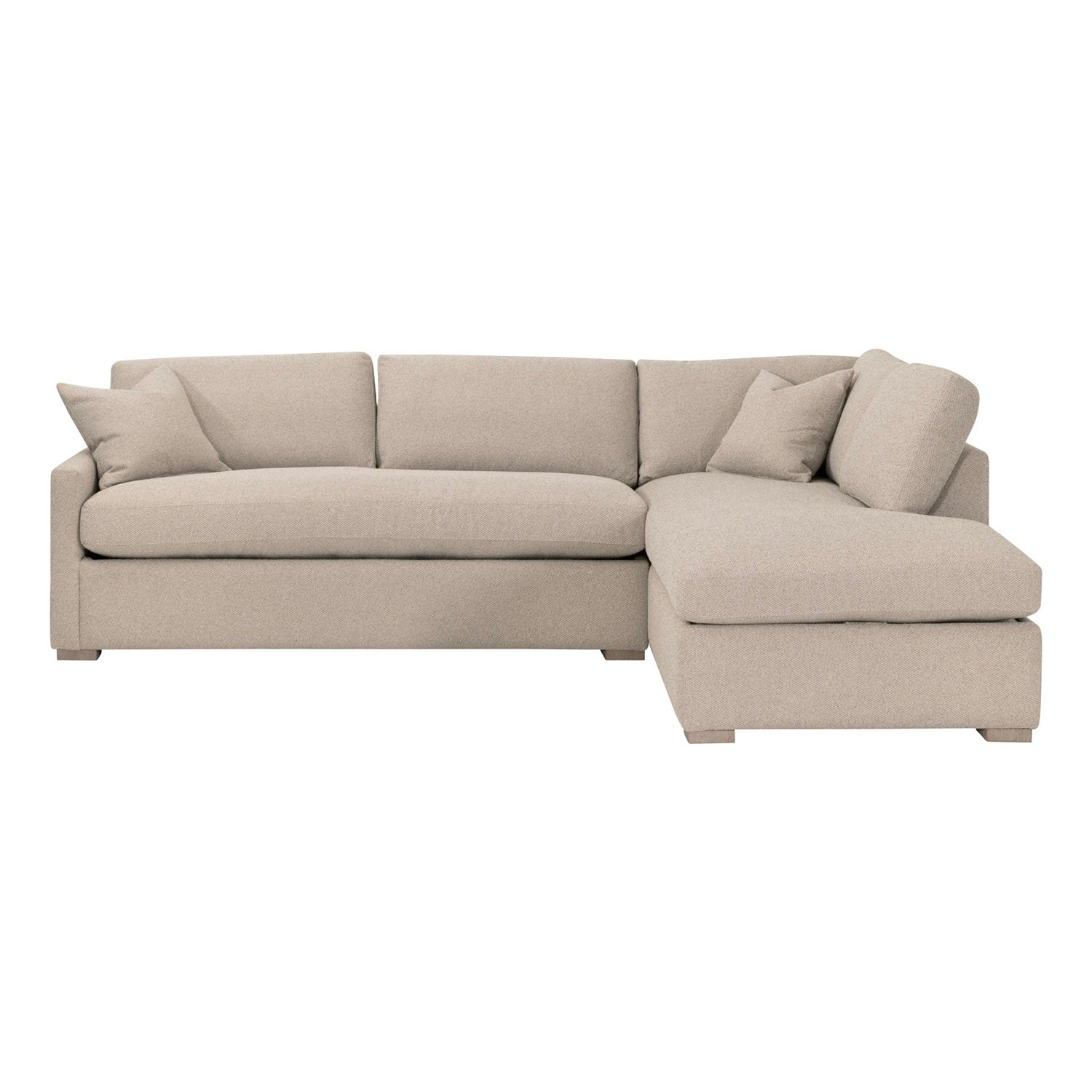 Clara 112in Slim Arm Sleeper Sectional Sofa