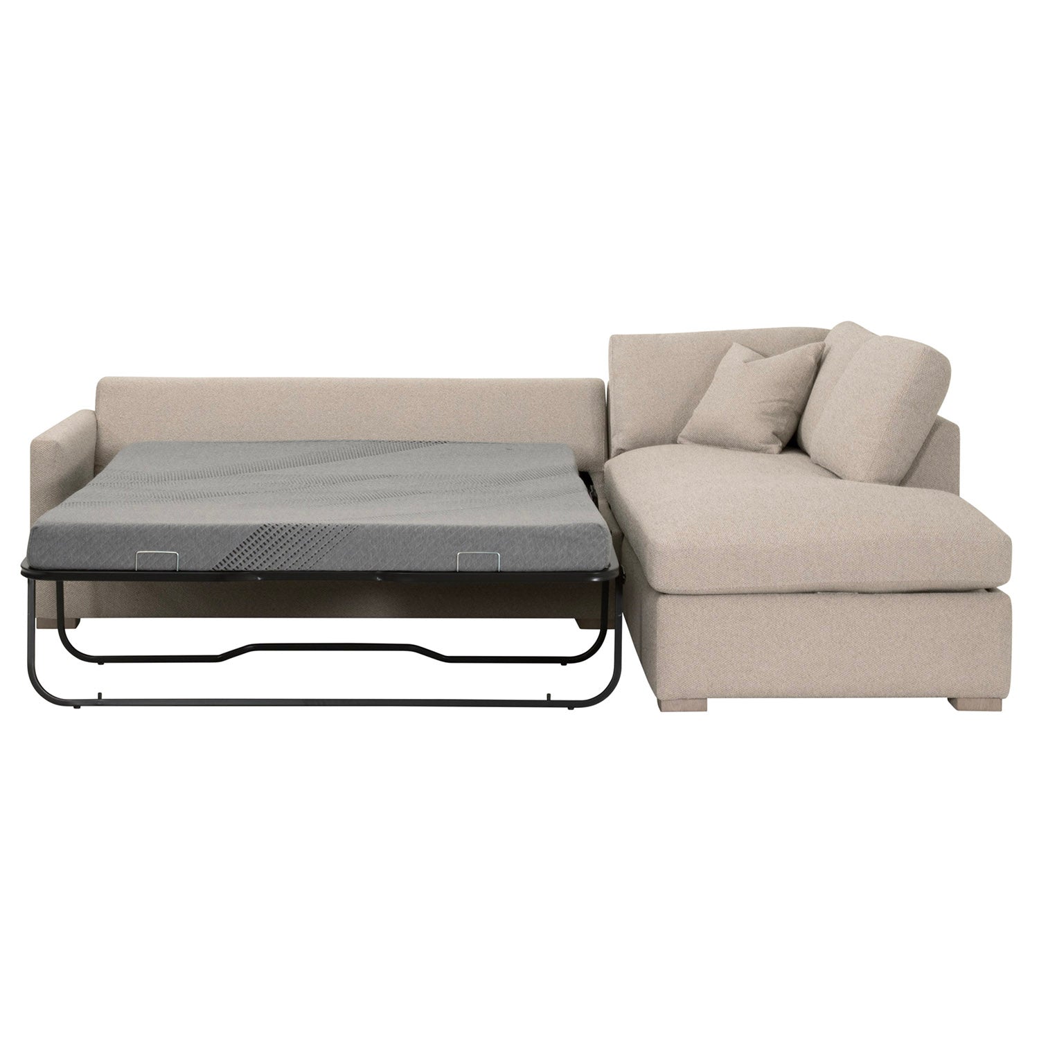 Clara 112in Slim Arm Sleeper Sectional Sofa