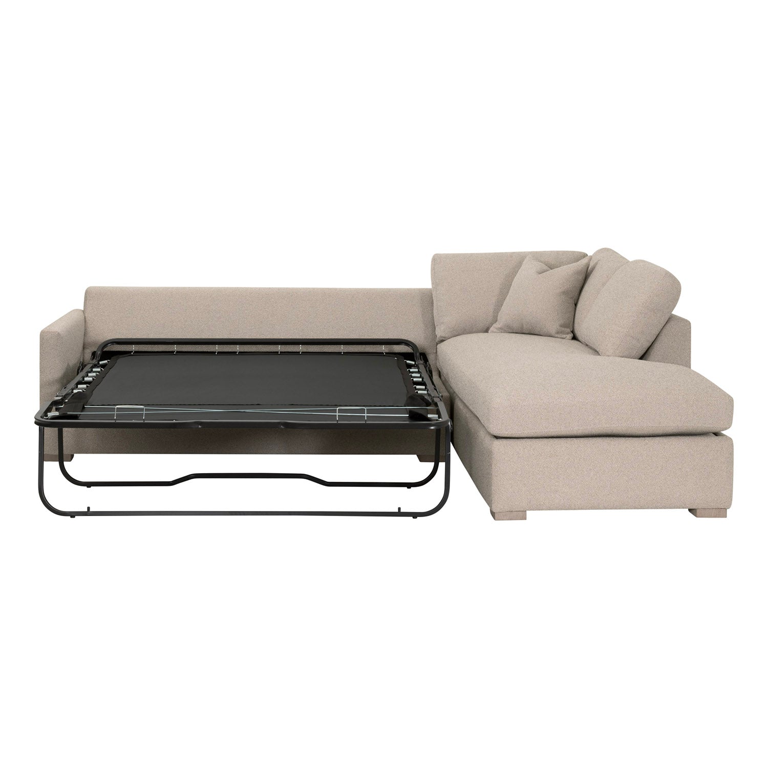 Clara 112in Slim Arm Sleeper Sectional Sofa