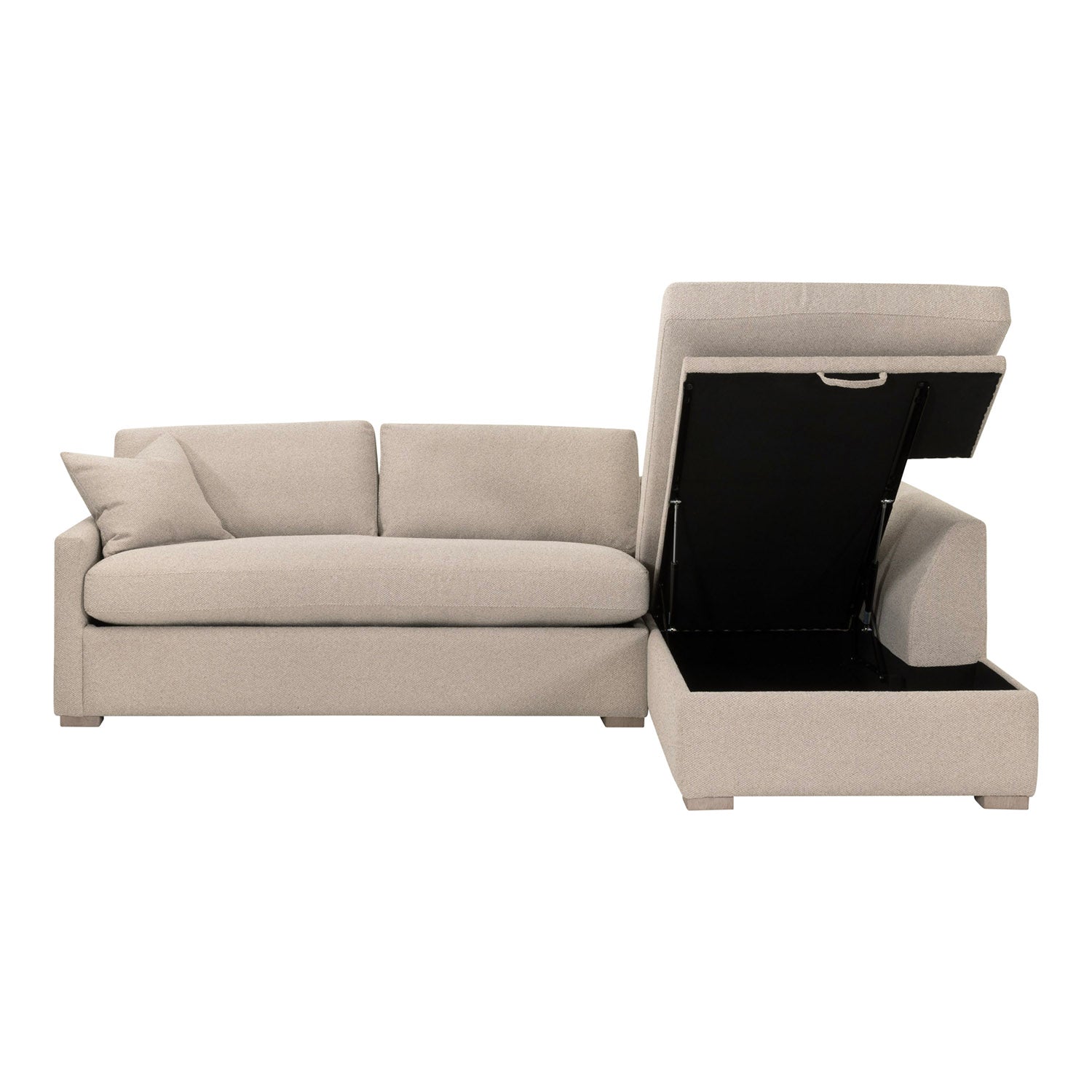 Clara 112in Slim Arm Sleeper Sectional Sofa