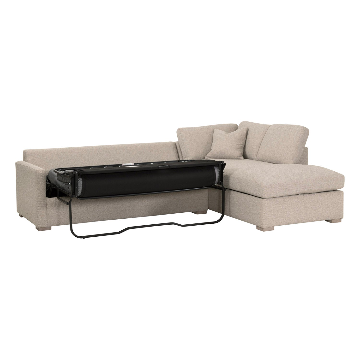 Clara 112in Slim Arm Sleeper Sectional Sofa
