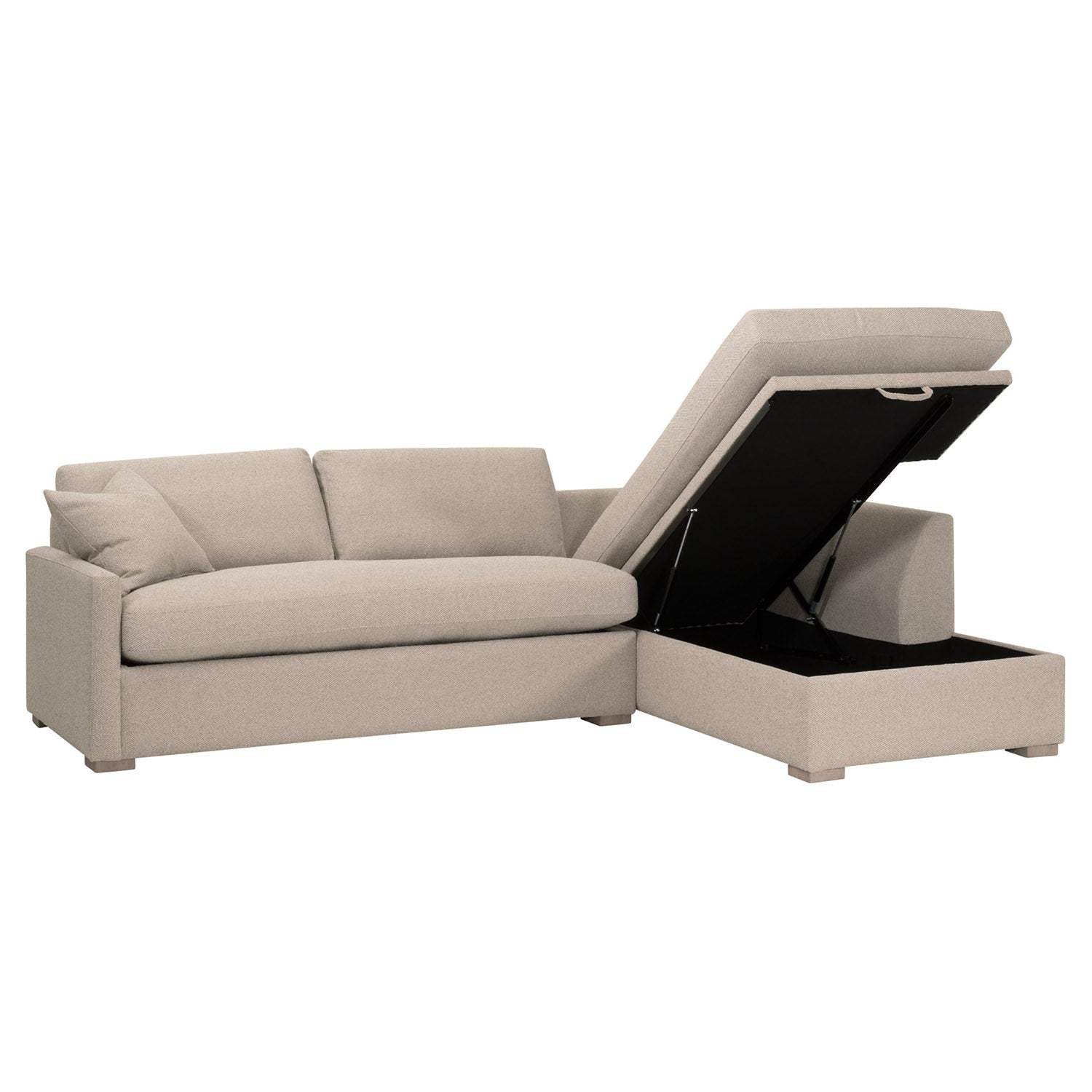 Clara 112in Slim Arm Sleeper Sectional Sofa