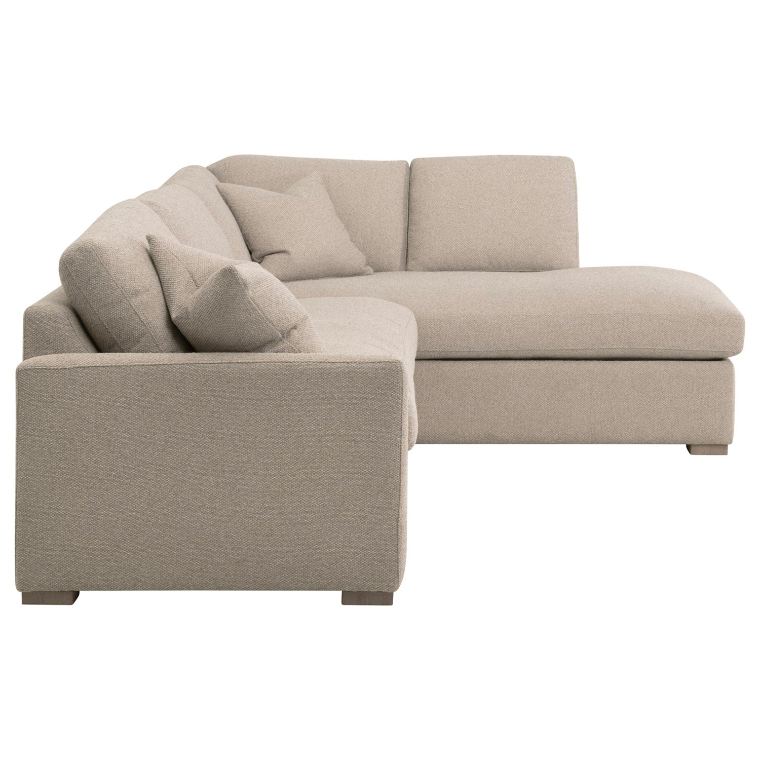 Clara 112in Slim Arm Sleeper Sectional Sofa