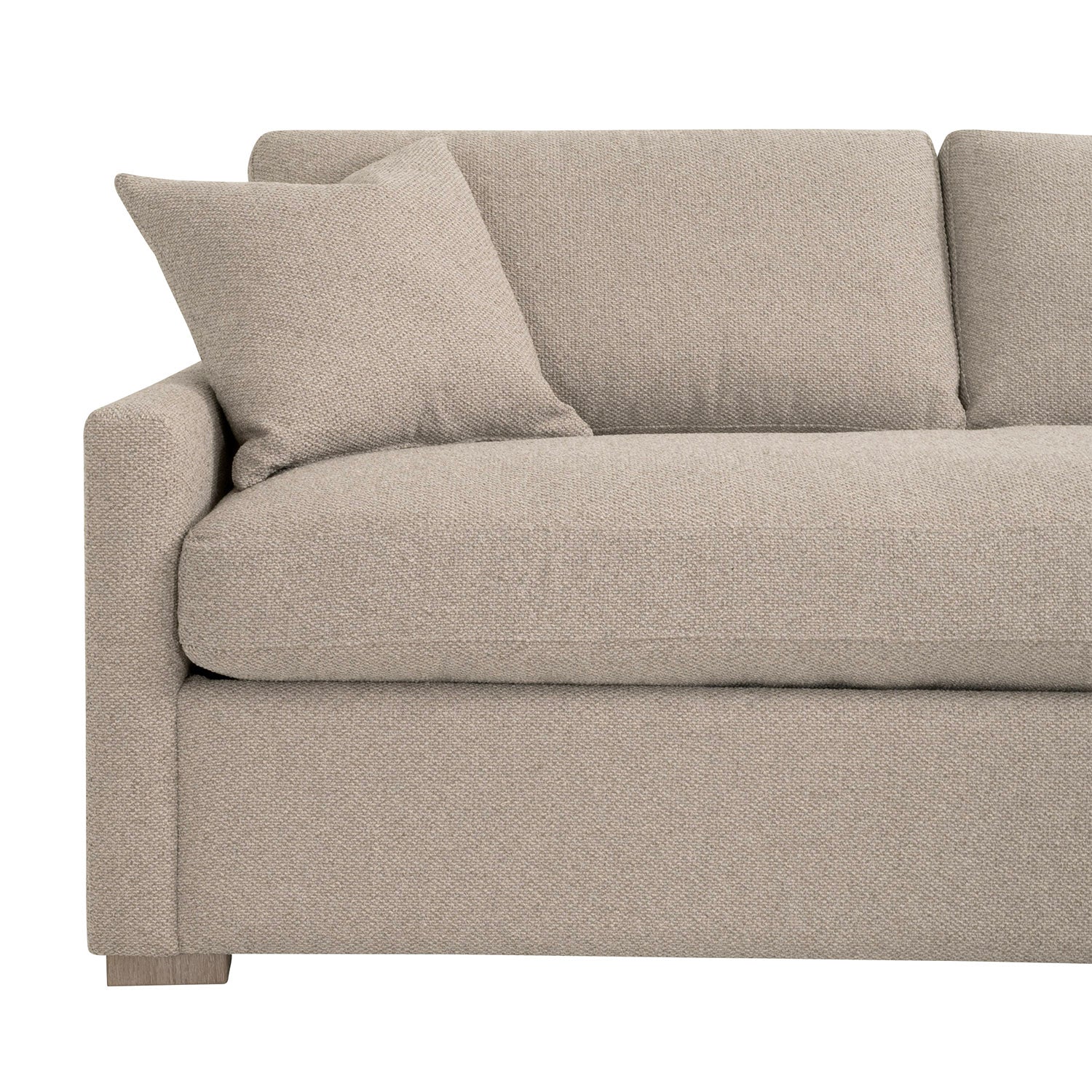 Clara 112in Slim Arm Sleeper Sectional Sofa