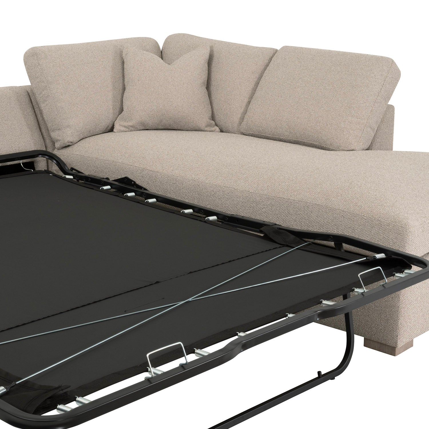 Clara 112in Slim Arm Sleeper Sectional Sofa