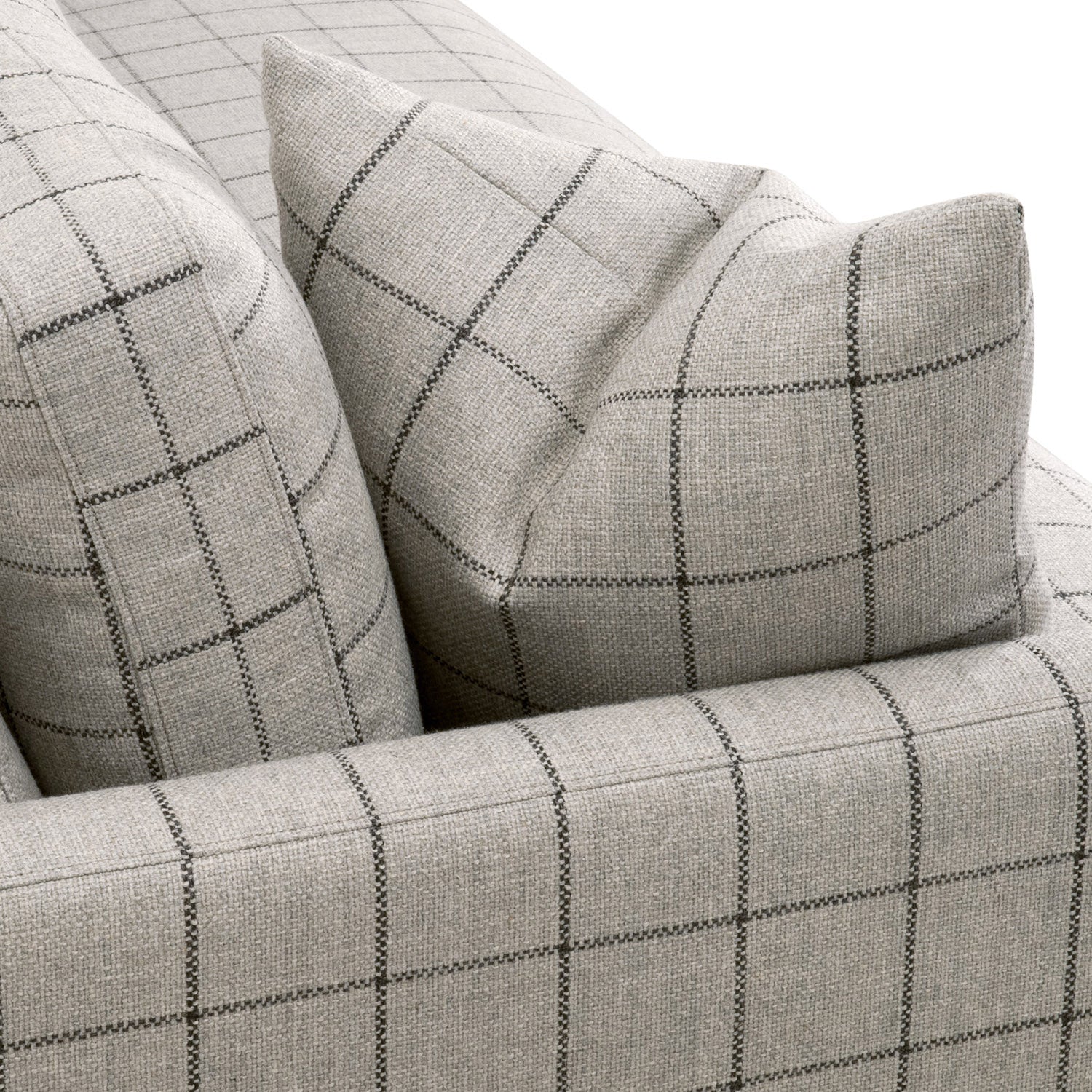 Clara Windowpane Slim Arm Sofa