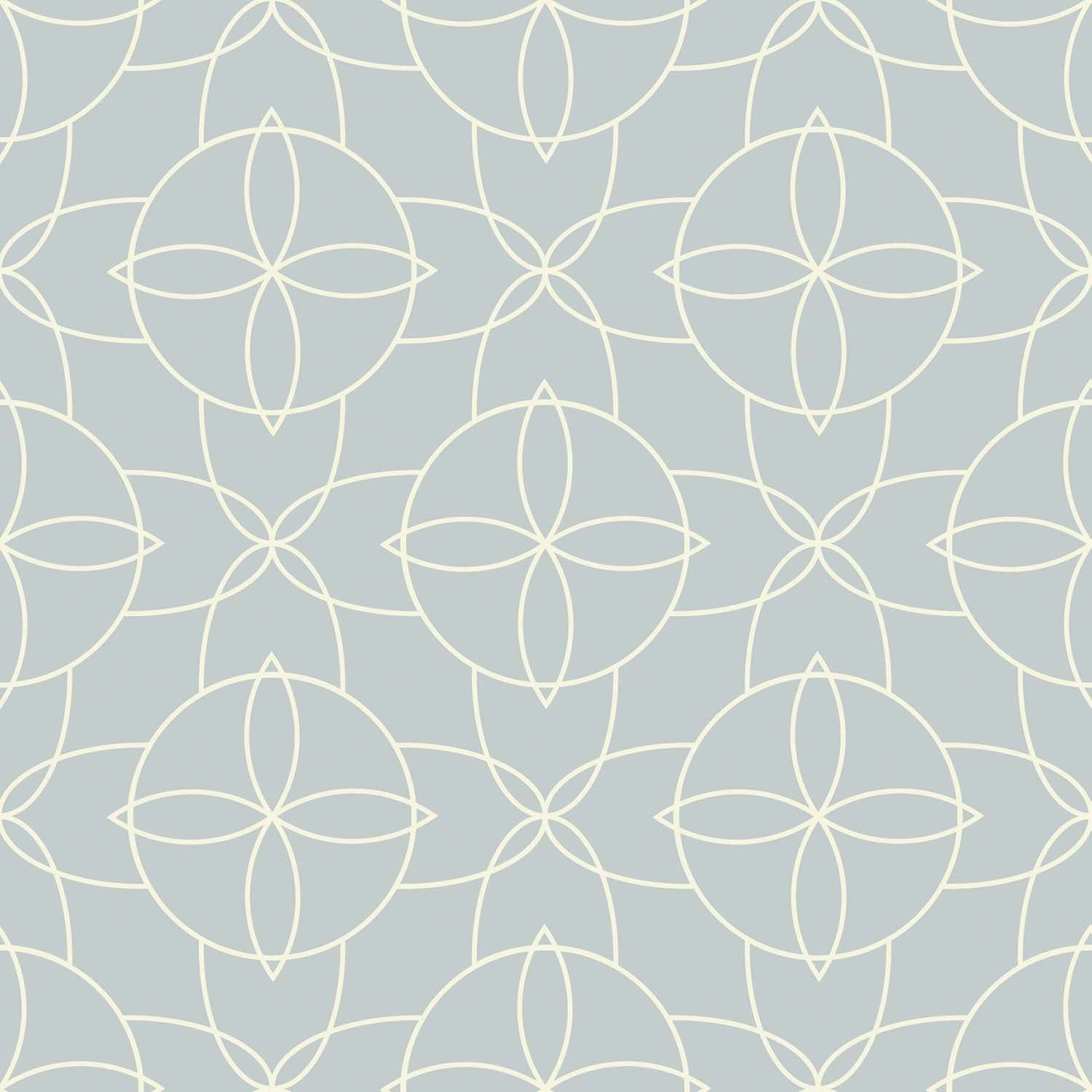 Mitchell Black Court Rosette Wallpaper