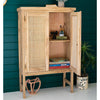 Woven Cane 2 Door Cabinet
