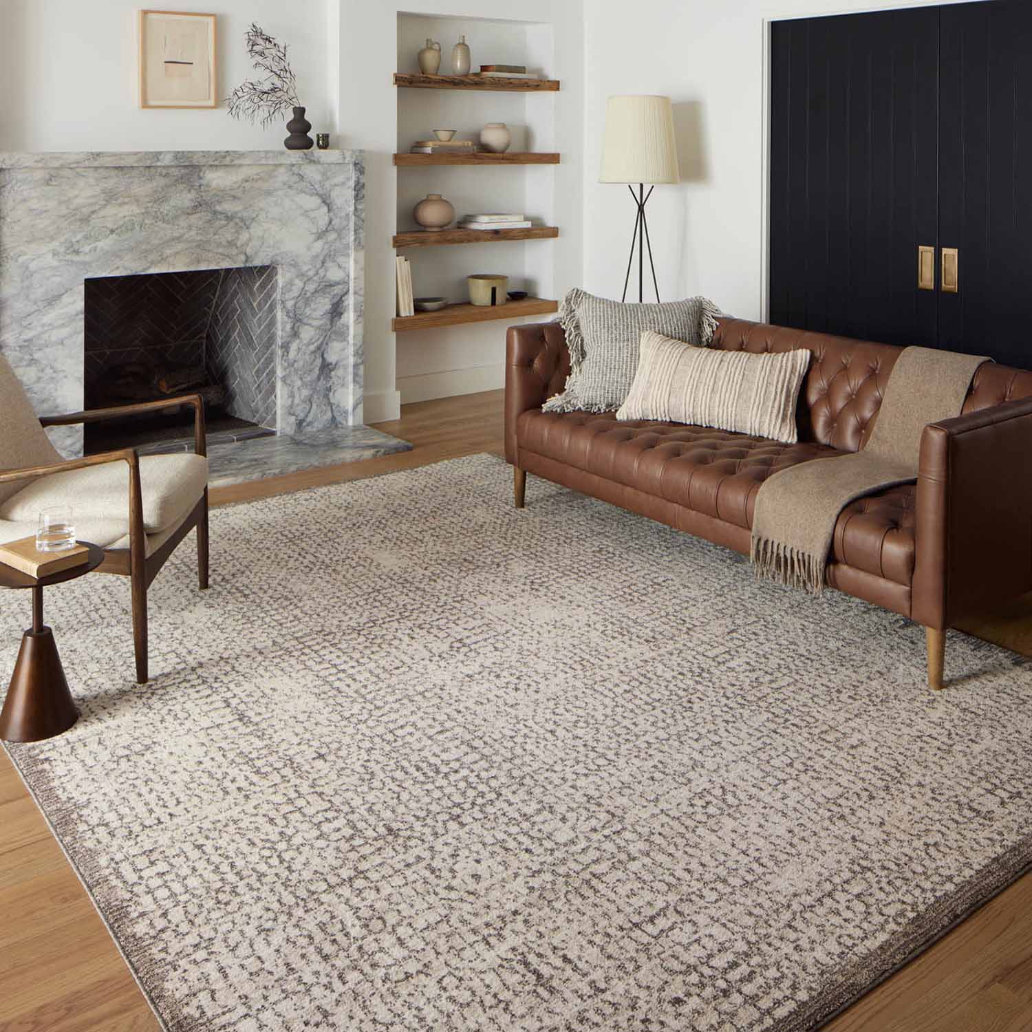 Loloi Darby Ivory/Stone Power Loomed Rug