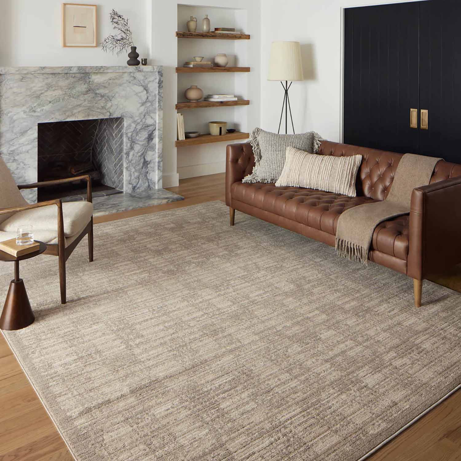 Loloi Darby Pebble/Sand Power Loomed Rug