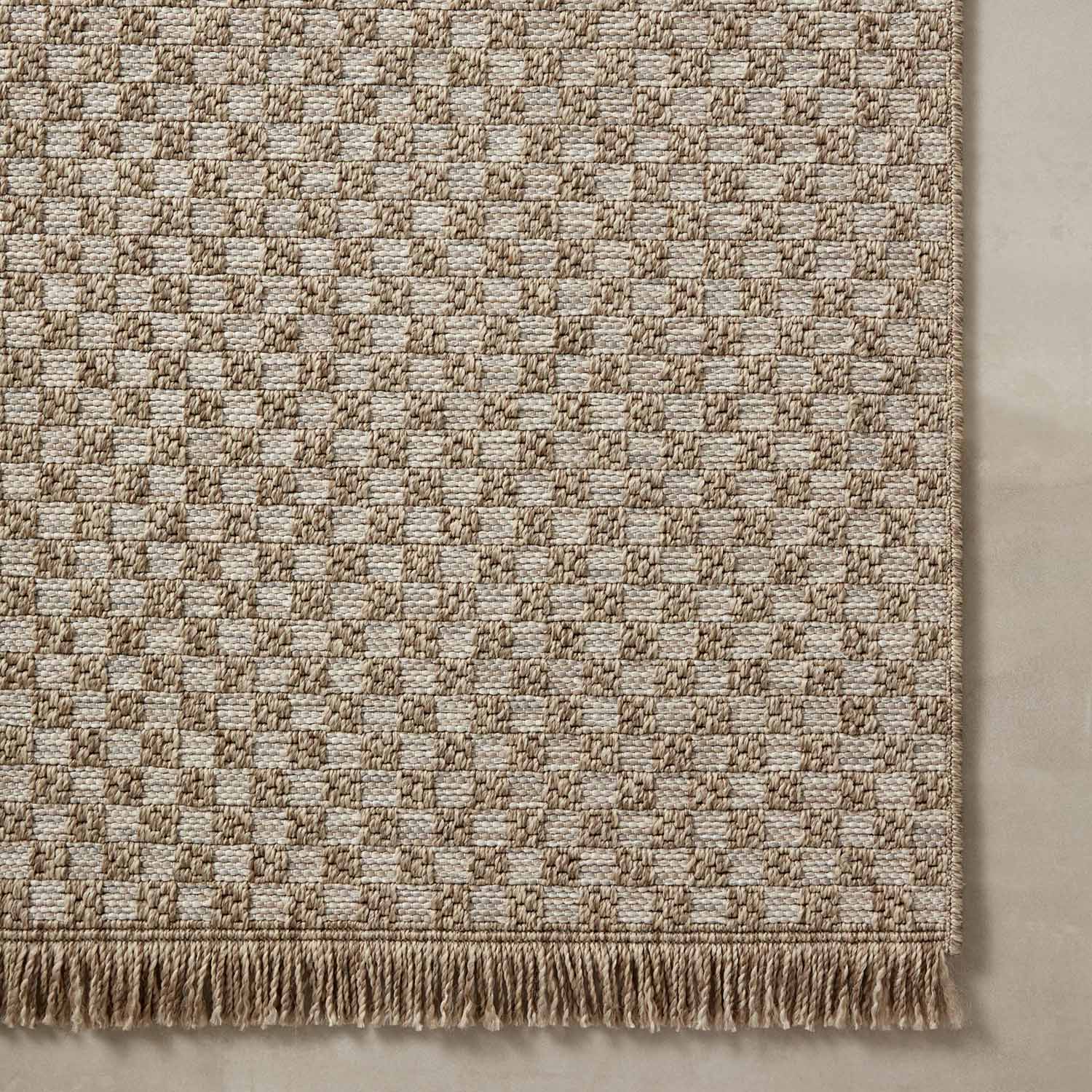 Loloi Dawn Natural Check Indoor/Outdoor Rug
