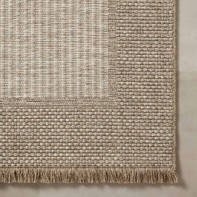 Loloi Dawn Natural Border Indoor/Outdoor Rug – Paynes Gray