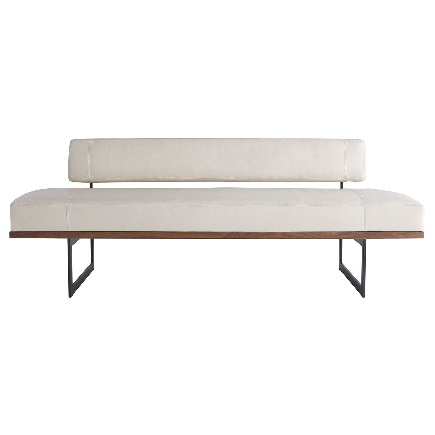 Arteriors Tuck Ivory Leather Bench