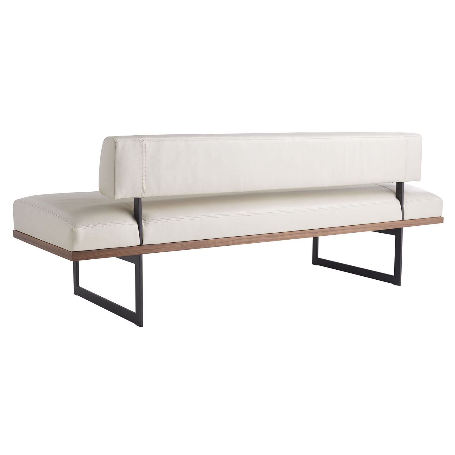 Arteriors Tuck Ivory Leather Bench