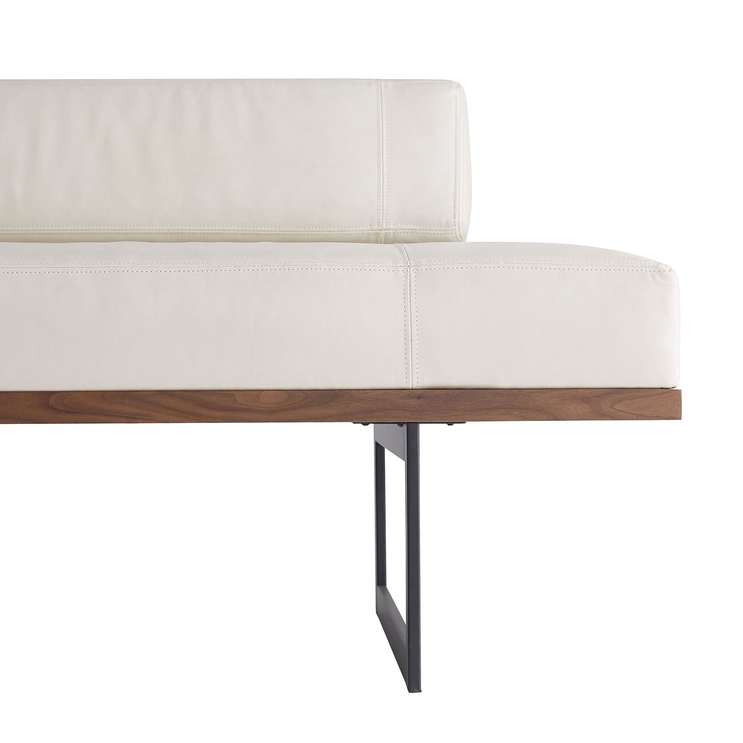 Arteriors Tuck Ivory Leather Bench