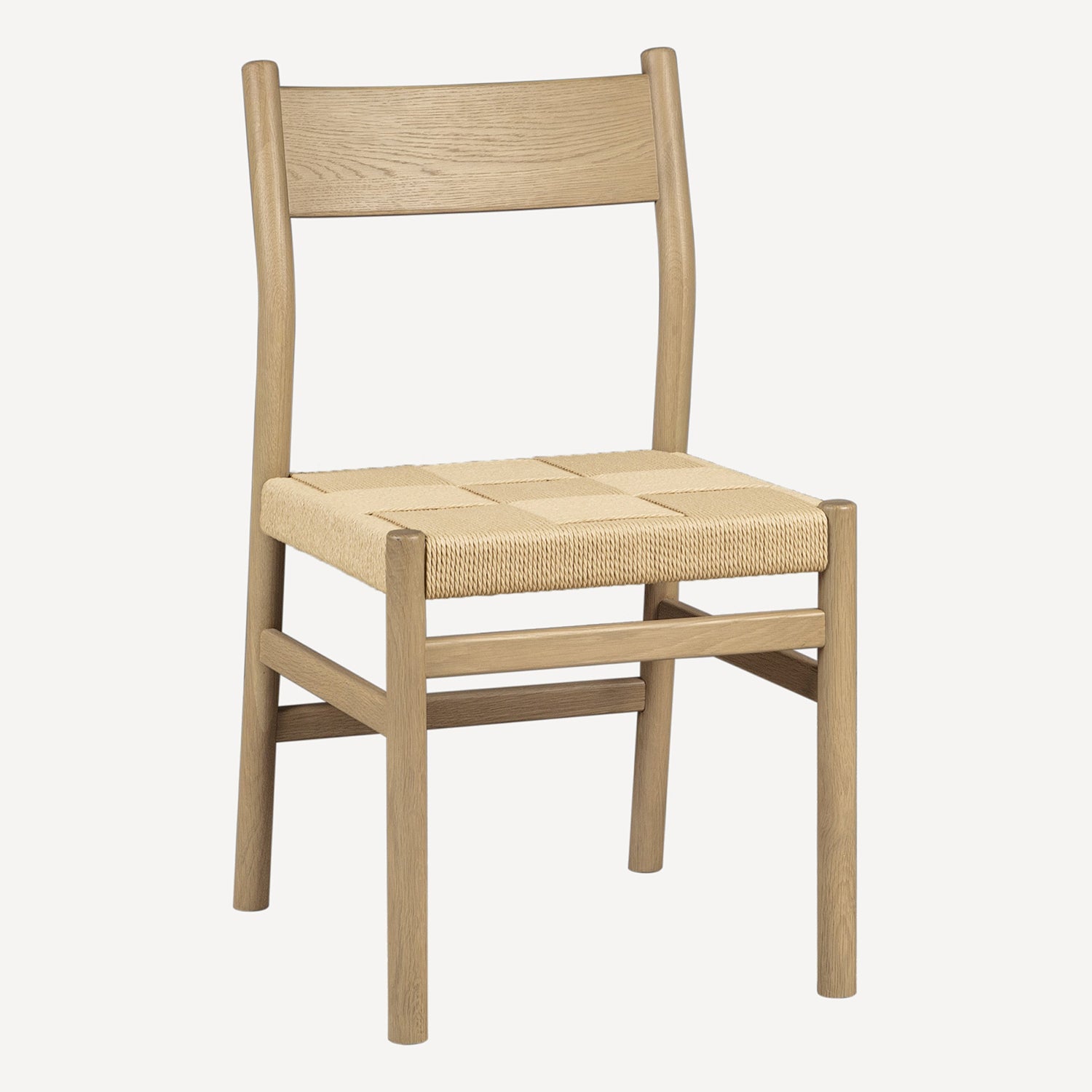 Union Home Asher Oak Danish Cord Dining Chair Set of 2